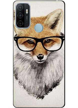 Силіконовий бампер чохол для oppo a53 з малюнком лисиця