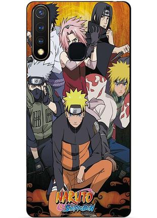 Силиконовый бампер чехол для vivo y19 с рисунком naruto