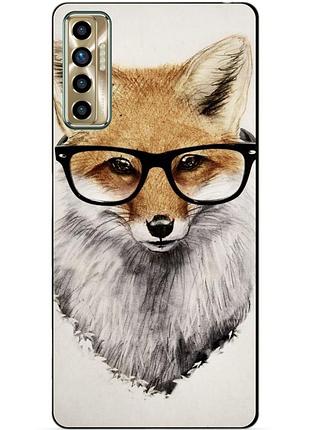 Силіконовий бампер чохол для tecno camon 17p з малюнком лисиця