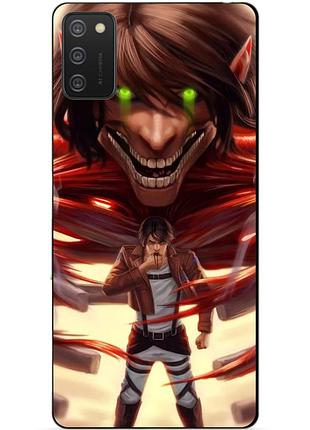Силіконовий бампер чохол для samsung a02s galaxy a025f з аніме attack on titan