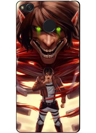 Силіконовий бампер чохол для xiaomi redmi 4x з аніме attack on titan