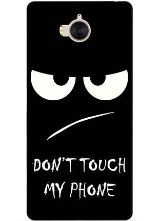 Силиконовый чехол для huawei y5 2017 с картинкой dont touch