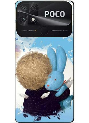 Силіконовий бампер чохол для xiaomi poco c40 з малюнком улюблений зайчик