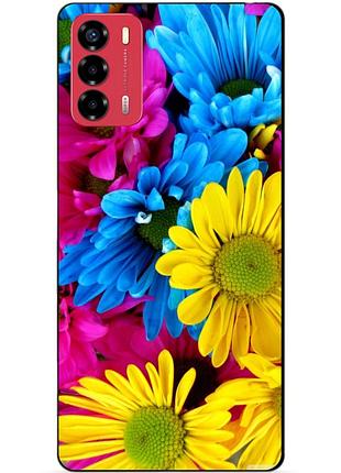 Силиконовый бампер чехол для zte blade v40 vita с картинкой хризантемы