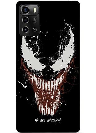 Силіконовий бампер чохол для zte blade a72 з малюнком веном