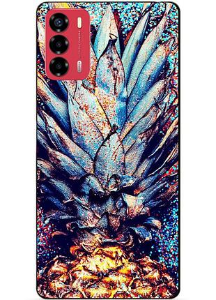 Силиконовый бампер чехол для zte blade v40 vita с рисунком ананас