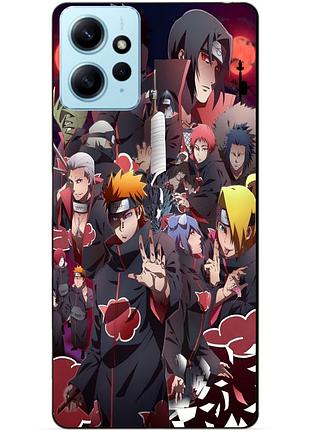Силиконовый бампер чехол для xiaomi redmi note 12 с рисунком наруто аниме naruto