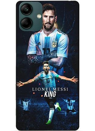 Силиконовый бампер чехол для samsung a04 с рисунком messi аргентина