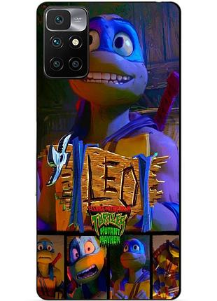 Силіконовий бампер чохол для xiaomi redmi 10 леонардо черепашки ніндзя