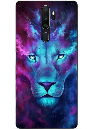 Силиконовый бампер чехол для oppo a5 2020 с рисунком космический лев
