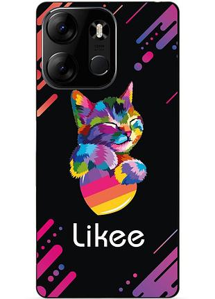 Силиконовый бампер чехол для tecno spark go 2023 с рисунком likee