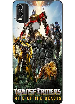 Силиконовый чехол бампер для nokia c21 plus звероботы трансформеры transformers