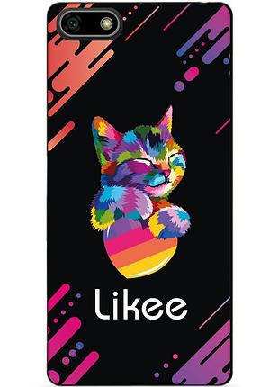 Силиконовый бампер чехол для huawei y5 2018 с рисунком likee