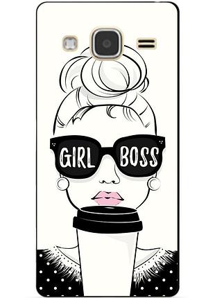 Чохол силіконовий бампер для samsung galaxy j3 j300 з малюнком girl boss