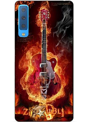 Чехол силиконовый для samsung a7 2018 galaxy a750 с рисунком гитара