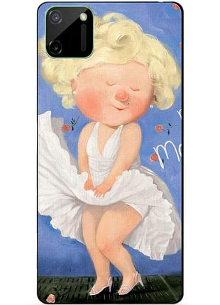 Силиконовый чехол бампер для realme c11 с рисунком гапчинская монро