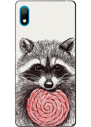 Чехол силиконовый для huawei y5 2019 с рисунком енот