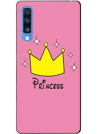 Силиконовый чехол бампер для samsung a70 с рисунком princess