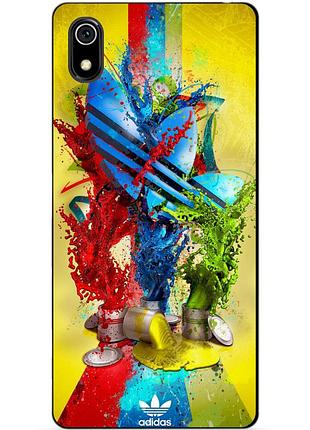 Силіконовий чохол бампер для xiaomi redmi 7a з малюнком adidas