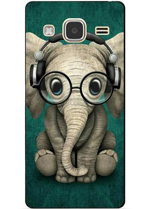 Чехол силиконовый бампер для samsung galaxy j3 j300 с рисунком слоник