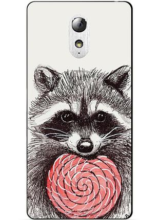 Силиконовый бампер панель накладка чехол на lenovo vibe p1m енот