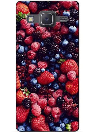 Бампер силиконовый чехол для samsung j5 galaxy j500 с рисунком ягоды