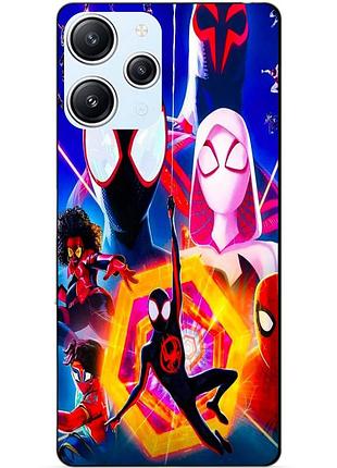 Силиконовый бампер чехол для xiaomi redmi 12 картинка spider man человек паук