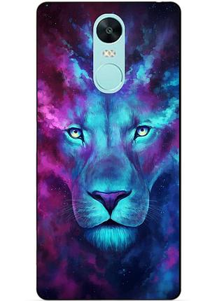 Силіконовий чохол бампер для xiaomi redmi note 4x з малюнком космічний лев