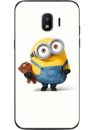 Силиконовый бампер для samsung j2 core galaxy j260 с рисунком миньон боб