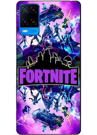 Силіконовий бампер чохол для oppo a54 з малюнком fortnite marvel