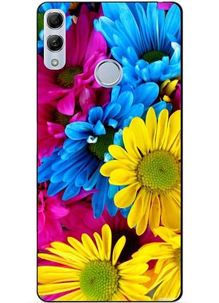 Чехол силиконовый для huawei honor 10 lite с рисунком хризантемы