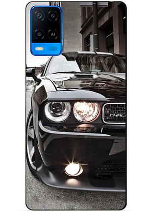 Силиконовый бампер чехол для oppo a54 с рисунком dodge