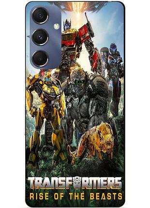 Силиконовый чехол бампер для samsung m34 5g звероботы трансформеры transformers