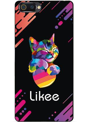 Силіконовий чохол бампер для realme c2 з малюнком likee