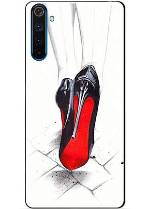 Силиконовый чехол бампер для realme 6 pro с рисунком лабутены