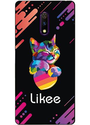 Силіконовий чохол бампер для realme x з малюнком likee