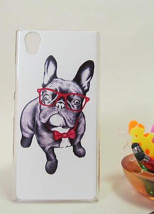 Силіконовий бампер панель накладка чохол з малюнком на lenovo p70 собака