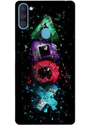 Силіконовий бампер чохол для samsung a11 з малюнком sony playstation