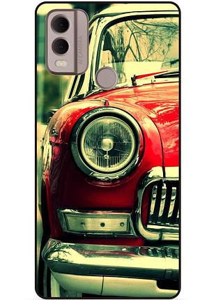 Силиконовый чехол бампер для nokia c22 с рисунком ретро авто chevrolet машина