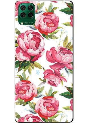 Силіконовий чохол бампер для huawei p40 lite з малюнком півонії