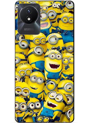 Силіконовий чохол бампер для vivo y02 з малюнком міньйони minion