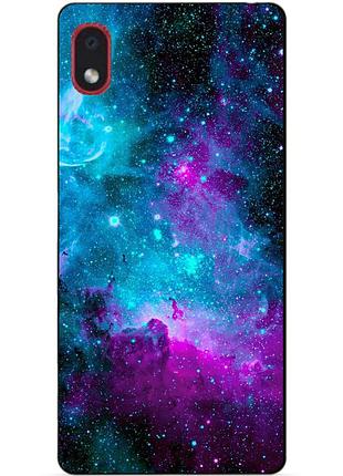 Силиконовый бампер чехол для samsung a01 core с рисунком галактика