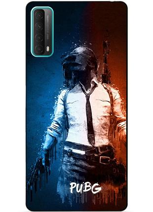 Силиконовый бампер чехол для huawei p smart 2021 с рисунком pubg
