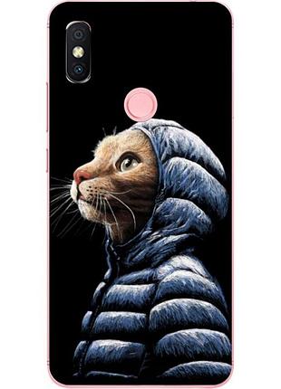 Силіконовий чохол бампер для xiaomi redmi s2 з малюнком кіт