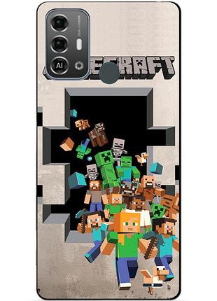 Силіконовий бампер чохол для zte blade a53 pro з картинкою minecraft майнкрафт