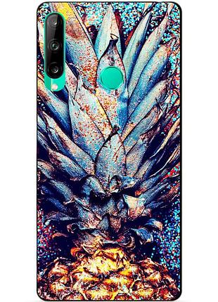 Силиконовый чехол бампер для huawei p40 lite e с рисунком ананас