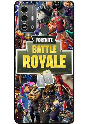 Силиконовый бампер чехол для zte blade a53 pro игра фортнайт fortnite
