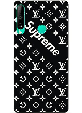 Силіконовий чохол бампер для huawei p40 lite e з малюнком supreme lv