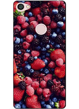 Силиконовый бампер для xiaomi note 5a prime с рисунком ягоды