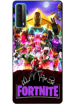 Силіконовий бампер чохол для huawei p smart 2021 з малюнком fortnite